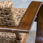 Fauteuil d'appoint tissé naturel Rehema