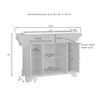 Îlot de cuisine LaFayette avec plateau en acier inoxydable, finition cerisier classique - 51,5 L x 18 P x 36 H