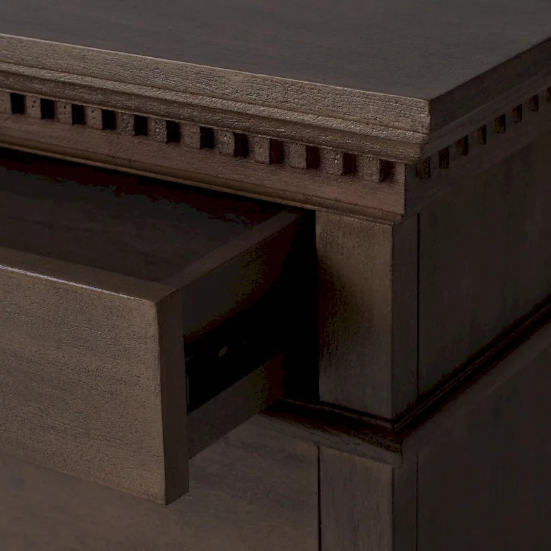 Table de chevet en bois à 3 tiroirs Couture Farzaneh