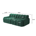 Canapé Moderne Confortable 3 Places, Canapé de Sol Rembourré en Tissu 3D Cloud Couch pour Salon, Appartement