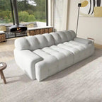 Canapé Moderne Confortable 3 Places, Canapé de Sol Rembourré en Tissu 3D Cloud Couch pour Salon, Appartement