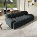 Canapé Moderne Confortable 3 Places, Canapé de Sol Rembourré en Tissu 3D Cloud Couch pour Salon, Appartement