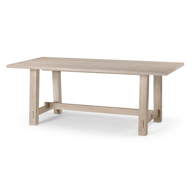 Table à manger rectangulaire en bois Yves, finition noir vieilli
