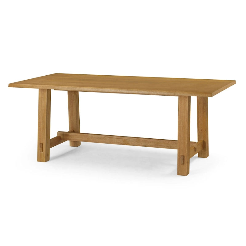 Table à manger rectangulaire en bois Yves, finition noir vieilli