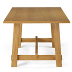 Table à manger rectangulaire en bois Yves, finition noir vieilli
