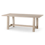 Table à manger rectangulaire en bois Yves, finition noir vieilli