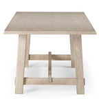 Table à manger rectangulaire en bois Yves, finition noir vieilli