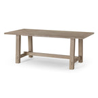 Table à manger rectangulaire en bois Yves, finition noir vieilli