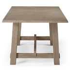 Table à manger rectangulaire en bois Yves, finition noir vieilli