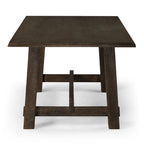 Table à manger rectangulaire en bois Yves, finition noir vieilli