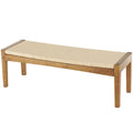 Banc de maison traditionnel en bois fait main avec assise en corde tressée - Marron - Roche River Decor