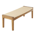 Banc de maison traditionnel en bois fait main avec assise en corde tressée - Marron - Roche River Decor