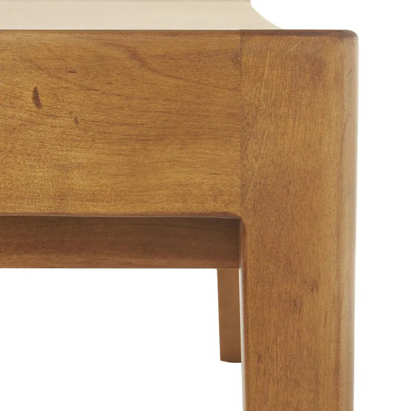 Banc de maison traditionnel en bois fait main avec assise en corde tressée - Marron - Roche River Decor